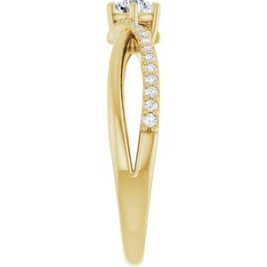 10K Yellow Gold 3.4 mm Round Ring Mounting – image 7