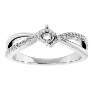 Platinum 3.4 mm Round Ring Mounting – image 6