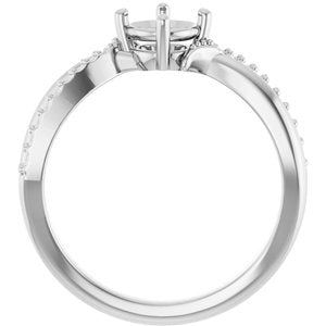 Continuum Sterling Silver 5.5 mm Round Ring Mounting – image 4