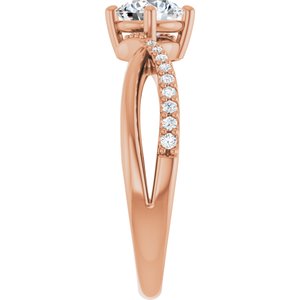 10K Rose Gold 5.5 mm Round Ring Mounting – image 7