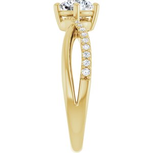 10K Yellow Gold 5.5 mm Round Ring Mounting – image 7