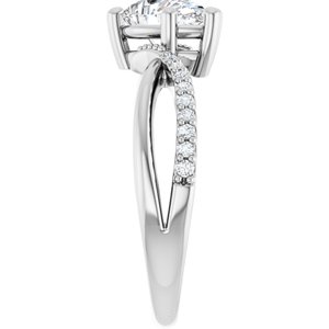 Continuum Sterling Silver 8x6 mm Pear Ring Mounting – image 7