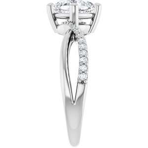Sterling Silver 6.5x6.5 mm Cushion Ring Mounting – image 7