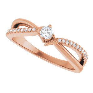 14K Rose Gold 3 mm Round Ring Mounting – image 8