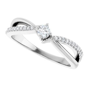 14K X1 White Gold 3 mm Round Ring Mounting – image 8