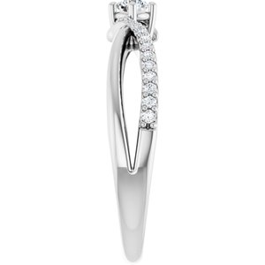 14K White Gold 3 mm Round Ring Mounting – image 7