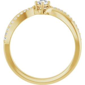 10K Yellow Gold 3 mm Round Ring Mounting – image 3