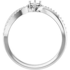 Sterling Silver 3 mm Round Ring Mounting – image 4