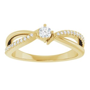 18K Yellow Gold 3 mm Round Ring Mounting – image 5