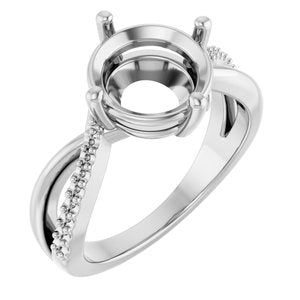 Platinum 9.4 mm Round Ring Mounting – image 2