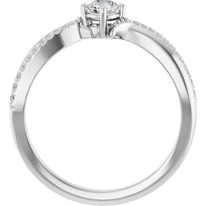 Sterling Silver 3.8 mm Round Ring Mounting – image 3