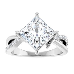 Continuum Sterling Silver 8x8 mm Square Ring Mounting – image 5