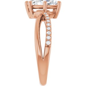 14K Rose Gold 10.5x5.5 mm Marquise Ring Mounting – image 7