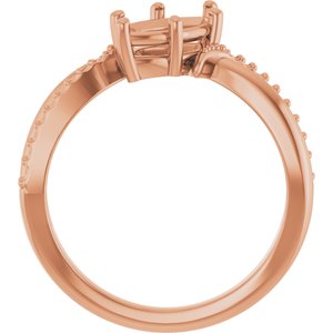 10K Rose Gold 10.5x5.5 mm Marquise Ring Mounting – image 4