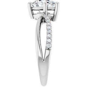 14K White Gold 9x6 mm Pear Ring Mounting – image 7