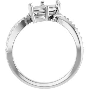 10K White Gold 12x6 mm Marquise Ring Mounting – image 4