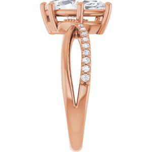 10K Rose Gold 12x6 mm Marquise Ring Mounting – image 7
