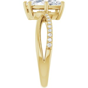 10K Yellow Gold 12x6 mm Marquise Ring Mounting – image 7