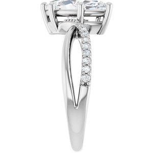 14K X1 White Gold 12x6 mm Marquise Ring Mounting – image 7