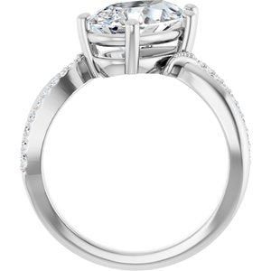 Platinum 12x7.5 mm Pear Ring Mounting – image 3
