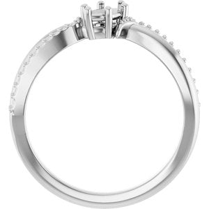 14K X1 White Gold 6x3.5 mm Marquise Ring Mounting – image 4