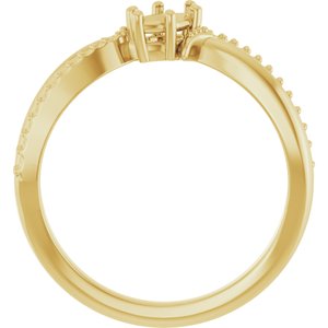 14K Yellow Gold 6x3.5 mm Marquise Ring Mounting – image 4