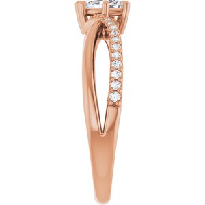 10K Rose Gold 6x3.5 mm Marquise Ring Mounting – image 7
