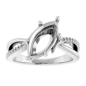 Platinum 13x6.5 mm Marquise Ring Mounting – image 6