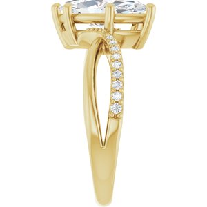 10K Yellow Gold 13x6.5 mm Marquise Ring Mounting – image 7