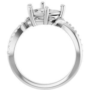 Sterling Silver 9x9 mm Heart Ring Mounting – image 4