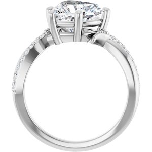 Sterling Silver 9x9 mm Heart Ring Mounting – image 3