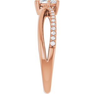 18K Rose Gold 6x3 mm Marquise Ring Mounting – image 7