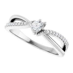 Continuum Sterling Silver 4x3 mm Pear Ring Mounting – image 8