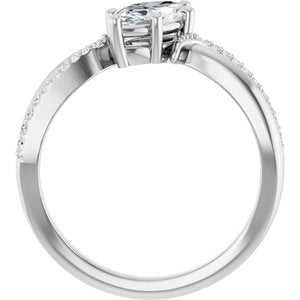 Platinum 9x4.5 mm Marquise Ring Mounting – image 3