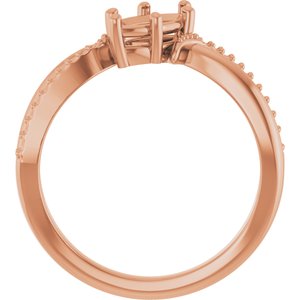 14K Rose Gold 9x4.5 mm Marquise Ring Mounting – image 4