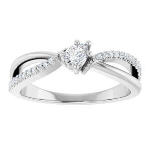 10K White Gold 4x3 mm Pear Ring Mounting – image 5