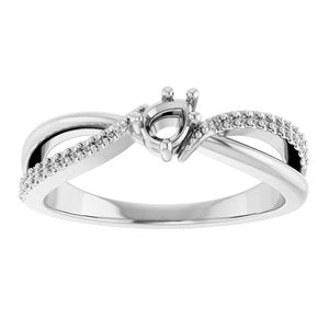 Platinum 4x3 mm Pear Ring Mounting – image 6