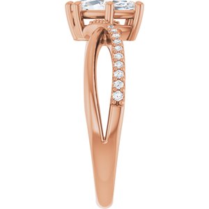 14K Rose Gold 9x4.5 mm Marquise Ring Mounting – image 7