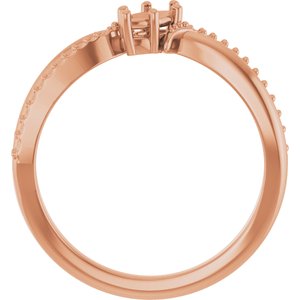 10K Rose Gold 6x3 mm Marquise Ring Mounting – image 4