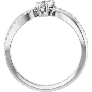 14K X1 White Gold 6x3 mm Marquise Ring Mounting – image 3