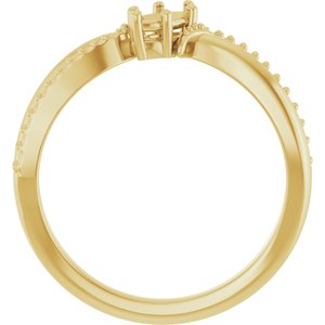 14K Yellow Gold 6x3 mm Marquise Ring Mounting – image 4