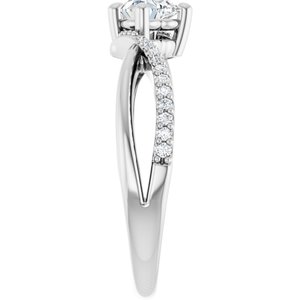 14K White Gold 5x5 mm Heart Ring Mounting – image 7