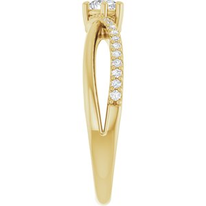10K Yellow Gold 4x3 mm Pear Ring Mounting – image 7