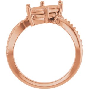 10K Rose Gold 15x7 mm Marquise Ring Mounting – image 4