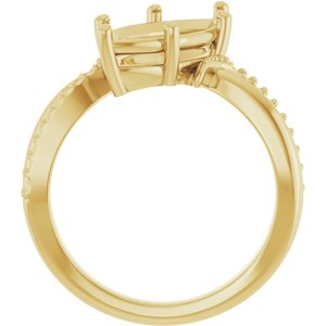 14K Yellow Gold 15x7 mm Marquise Ring Mounting – image 4