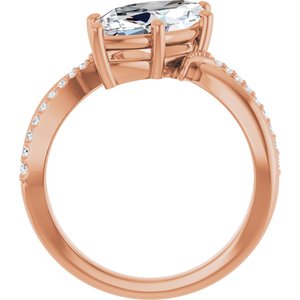 18K Rose Gold 15x7 mm Marquise Ring Mounting – image 3