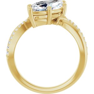 18K Yellow Gold 15x7 mm Marquise Ring Mounting – image 3
