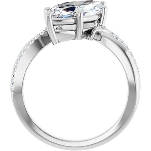 10K White Gold 15x7 mm Marquise Ring Mounting – image 3