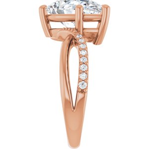 10K Rose Gold 13x8 mm Pear Ring Mounting – image 7