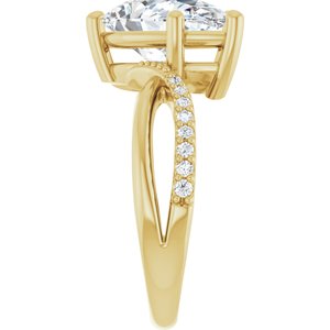 10K Yellow Gold 13x8 mm Pear Ring Mounting – image 7